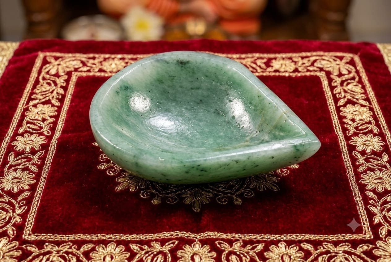 Crystal Diya Green Aventurine